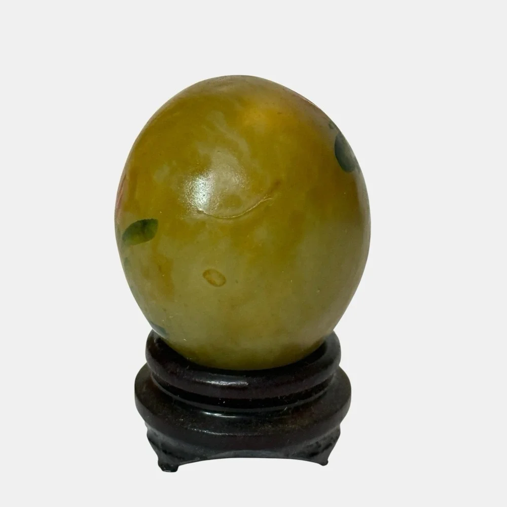 Vintage Hand Painted Jade Eggs‎ 1.5